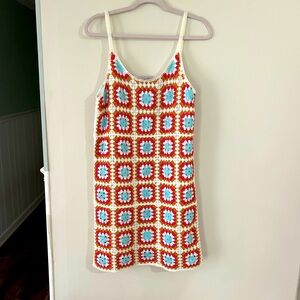 Colorful Crochet Patterned Dress